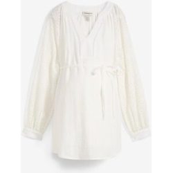 bonprix Umstandsbluse aus Baumwoll-Musselinweiß 50Damen