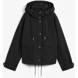 bonprix Übergangsjacke mit Kapuzeschwarz 48Damen