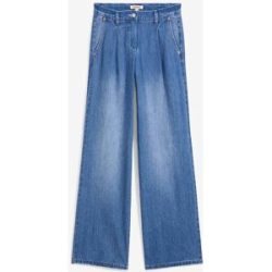 bonprix Weite Jeans lockerer Schnitt, mittlerer Bund, weite Passform