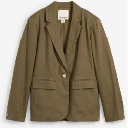 bonprix Blazer aus reinem Leinengrün 38Damen