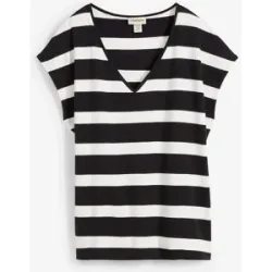 bonprix Gestreiftes Strickshirtschwarz 36Damen