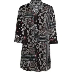 bonprix Longbluse aus reiner Viskoseschwarz 54Damen
