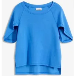 bonprix Oversize-Shirt aus fließendem Viskose-Mixblau 36Damen