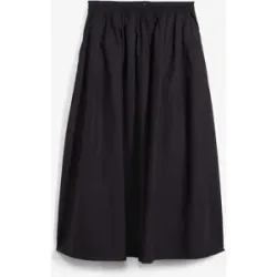 bonprix Midirock  aus reiner Baumwolleschwarz 48Damen