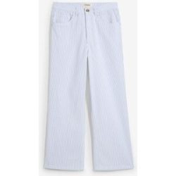bonprix Weite Jeans lockerer Schnitt, verkürzte Länge, mit Streifen-Design