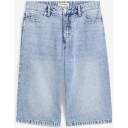 bonprix Jeans-Bermuda Mid Waist, Low Stretchblau 54Damen