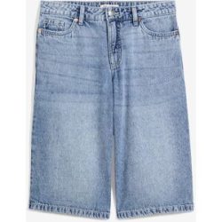 bonprix Jeans-Bermuda Mid Waist, Low Stretchblau 46Damen