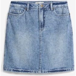 bonprix Jeansrock regular fit, mit hinterem Schlitz, aus Baumwolle