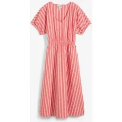 bonprix Seersucker-Midikleid aus reiner Baumwollepink 44Damen
