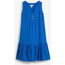 bonprix Baumwoll-Midikleid aus luftigem Musselinblau 40Damen