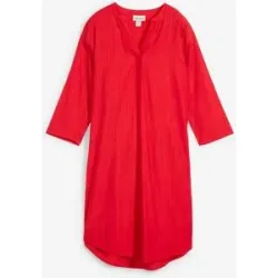 bonprix Tunika-Kleid aus Viskose-Mix mit Struktur Effektrot 52Damen