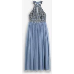 bonprix Maxikleid ausgestellte Passform, Neckholder mit Keyhole-Ausschnitt, ärmellos