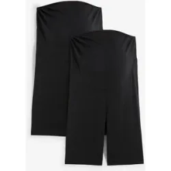 bonprix Umstands-Radlerhose aus Bio-Baumwolle (2er Pack)schwarz 44Damen