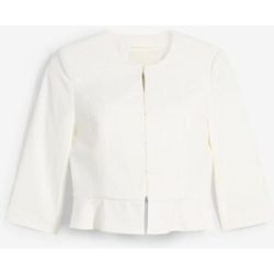 bonprix Kurzer Umstandsblazer aus Satinweiß 50Damen