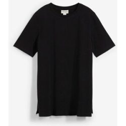 bonprix 2-in-1 Umstandsshirt aus Bio-Baumwolle mit Seitenschlitzenschwarz 40Damen