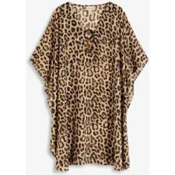 bonprix Strandtunika aus leichtem Chiffonbeige 40Damen