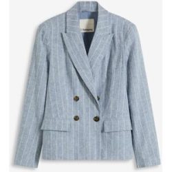 bonprix Blazer mit Leinenanteilblau 54Damen