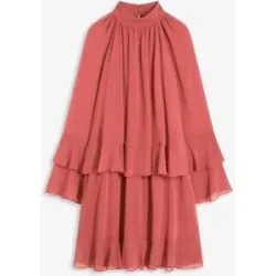 bonprix Chiffonkleid mit Volantsrot 46Damen
