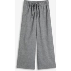 bonprix Palazzo-Hose in Wolloptikgrau 46Damen