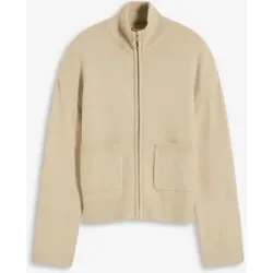 bonprix Strickjacke mit Reißverschlussbeige 52Damen
