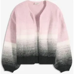 bonprix Grobstrickjacke aus weichem Woll-Mixrosa 44Damen