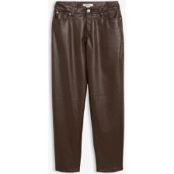 bonprix Lederimitat-Hose im Barrel Shape, Mid Waistbraun 38Damen