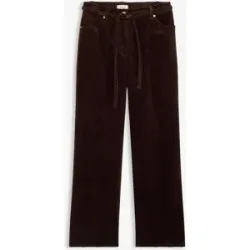 bonprix Weite Cordhose mit Bindegürtelbraun 40Damen