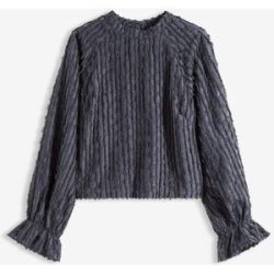 bonprix Bluse aus strukturiertem Materialblau 42Damen