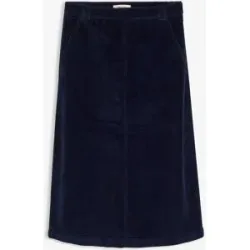 bonprix Midi-Cordrock aus Baumwoll-Mixblau 48Damen