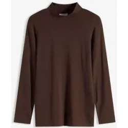 bonprix Figurbetontes Langarmshirtbraun 52Damen