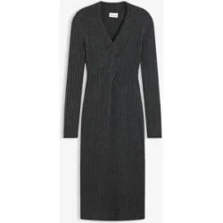 bonprix Strickkleid mit Wollanteilgrau 52Damen