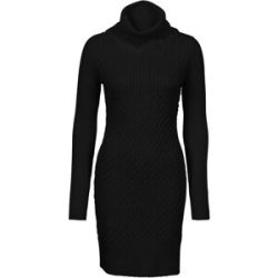 bonprix Strickkleid mit Rollkragen, aus Polyacryl, Baumwolle, Polyamid und Elasthan