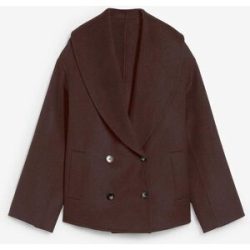 bonprix Oversize Jacke aus weichem Woll-Mixbraun 36Damen