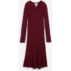 bonprix Strickkleid aus Merinowollerot 48Damen