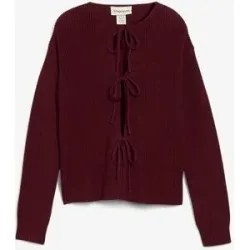 bonprix Strickjacke mit Schleifen-Detailrot 36Damen