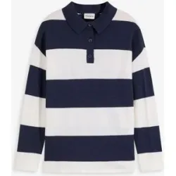 bonprix Oversize-Pullover mit Polokragenblau 40Damen