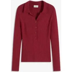 bonprix Feinstrickpullover aus softem Viskose-Mixrot 40Damen