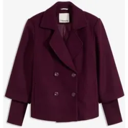 bonprix Cabanjacke mit Strickärmelnrot 38Damen