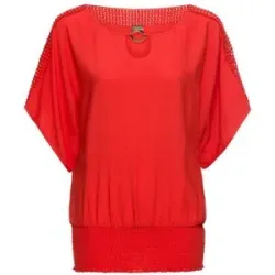 bonprix Bluse aus reiner Viskoserot 54Damen