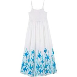 bonprix Maxikleid aus fließender Viskoseweiß 170Mädchen
