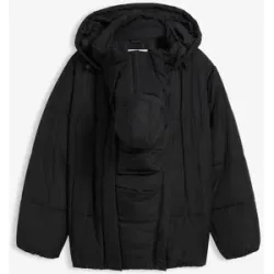 bonprix 3-in-1-Umstands-Pufferjacke mit Trageeinsatz, wasserabweisendschwarz 52Damen