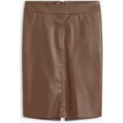 bonprix Trendiger Lederimitat-Bleistiftrockbraun 44Damen