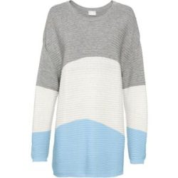 bonprix Longpullover aus Baumwollmischung, mit Rundhalsausschnitt, lange Form
