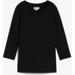 bonprix 3/4-Armshirt mit reiner Bio-Baumwolleschwarz 44Damen