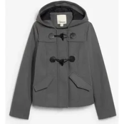 bonprix Duffle-Jacke, Wollimitatgrau 40Damen