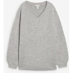 bonprix Pullover mit V-Ausschnittgrau 44Damen