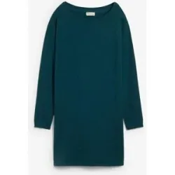bonprix Longpullover mit recycelter Baumwollegrün 40Damen