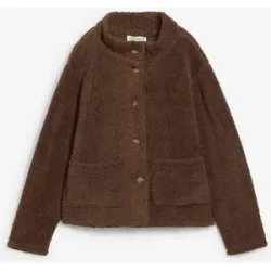 bonprix Teddy-Fleece Jackebraun 48Damen