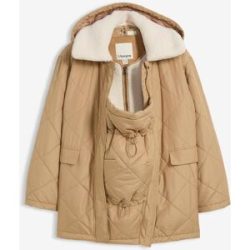 bonprix 6-in-1 Umstands-und Tragejacke mit herausnehmbarer Westebeige 44Damen
