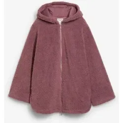 bonprix Teddy-Fleece Jacke in A-Linie mit Seitenschlitzenlila 56Damen